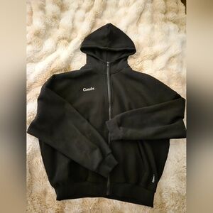 100% Authetice Cloud Zip Hoodie midnight black color unisex style